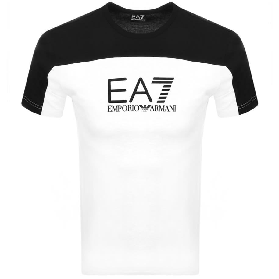 Alternative Image for ProductEA7 Emporio Armani Crew Neck Logo T Shirt White1